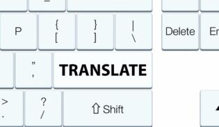 klawiatura komputerowa z dużym klawiszem translator-PL