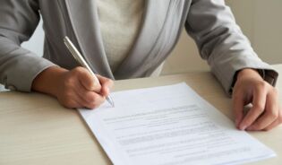 Українка підписує трудовий договір у Польщі