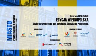 Plakat konferencji «Miasto - przestrzeń dla biznesu» w Polsce