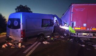 Wypadek z udziałem autokaru z Ukraińcami