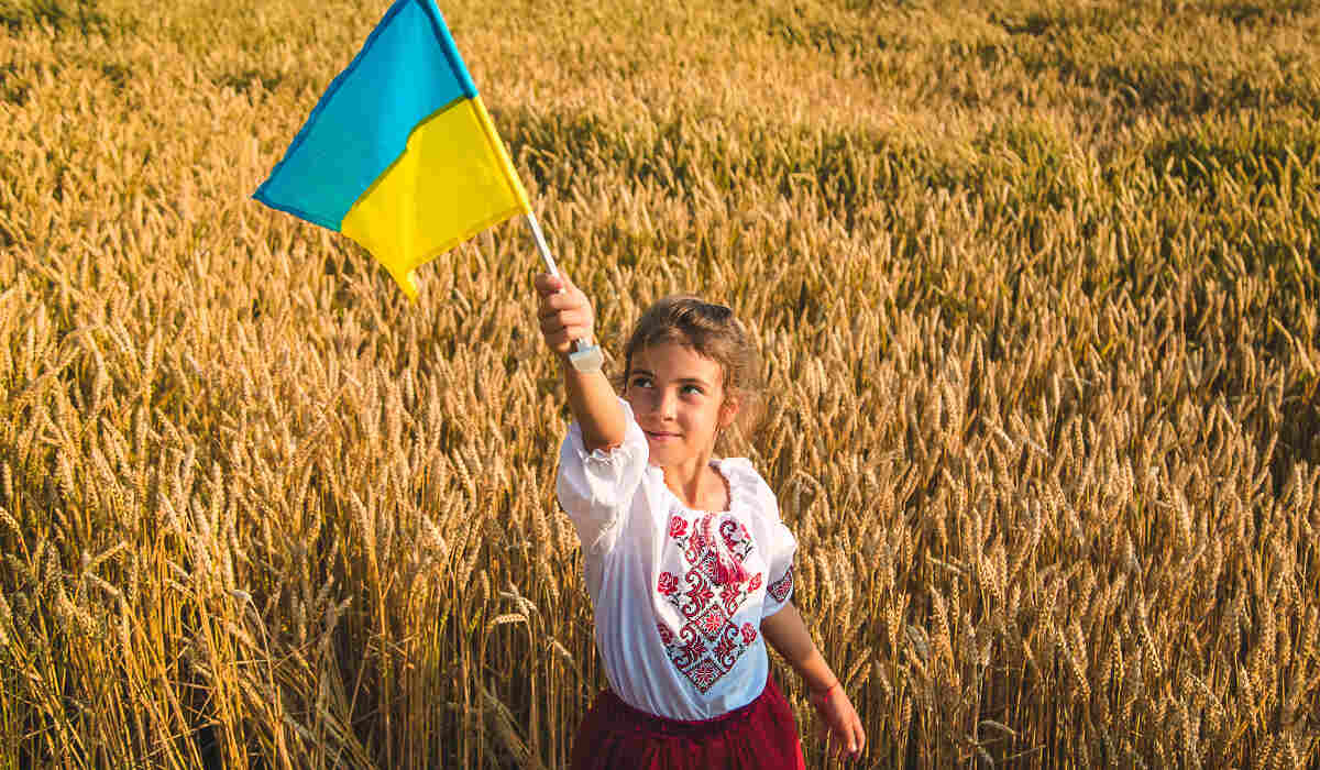  Mała ukraińska dziewczynka mieszkająca w Europie