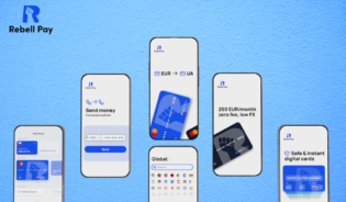 Interfejs aplikacji mobilnej do szybkich przelewów Rebell Pay-PL
