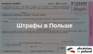 Как выглядит штраф в Польше. Фото мандата