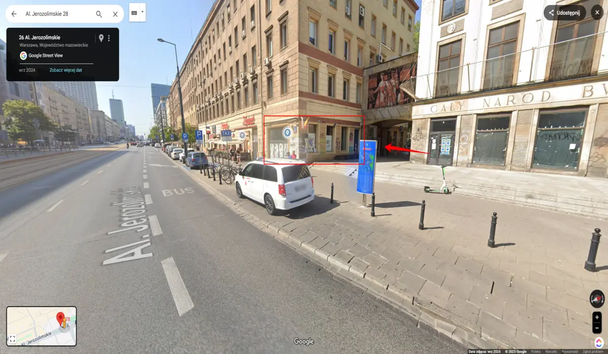 Скріншот з 3Д карт, де показано, де саме знаходиться відділення
