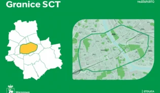 Детальна карта Варшави, на якій наочно позначено межі та основні об’єкти, що полегшує орієнтацію.